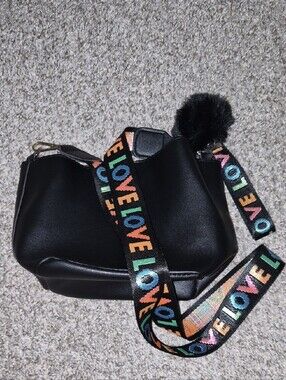 Kids Crossbody Bag with Colorful 'LOVE' Strap